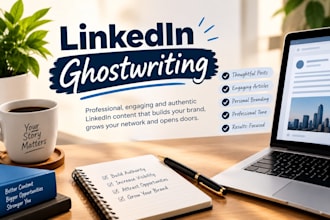 write engaging linkedin posts and ghostwrite content for founders and executives