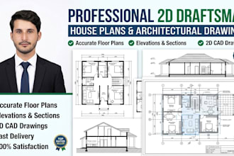 create professional 2d autocad drawing and estimation