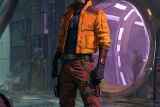 create cinematic sci fi character artwork