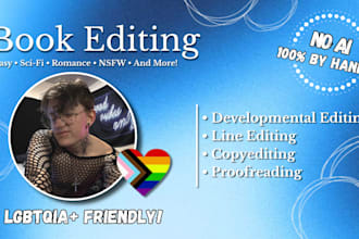 evaluate, edit, and proofread your book or manuscript