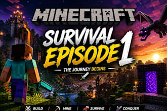 design horror minecraft thumbail