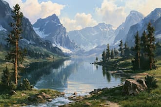 paint landscape in oil painting