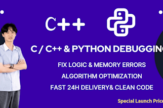 debug, fix errors, and optimize c, cpp, or python code