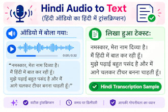 do hindi typing and hindi transcription