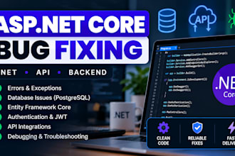 fix bugs and errors in your aspnet core backend