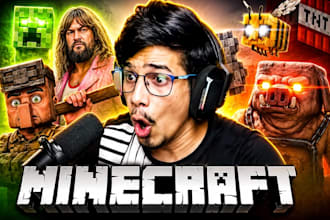 make a professional minecraft horror thumbnail