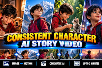 create consistent character ai story videos