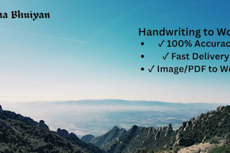 do accurate handwriting to word and data entry work