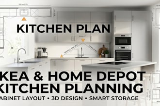 design your kitchen using ikea kitchen planner, home depots layouts