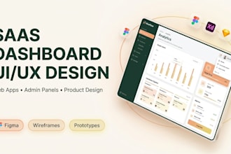 design a modern saas dashboard and web app UI UX