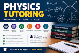 tutor physics, mechanics, quantum and particle physics