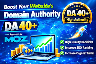 increase domain authority da 40 plus
