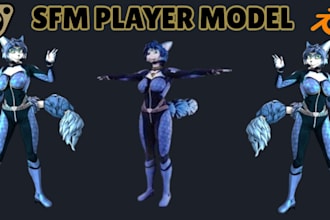 port and rig custom 3d model for sfm and gmod