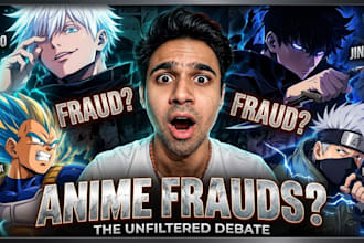 design high CTR anime recap and manhwa youtube thumbnails