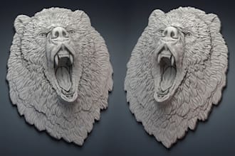 create 3d bas relief stl models for cnc carving and 3d printing