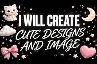 creat cute kawaii chibi stickers and character design