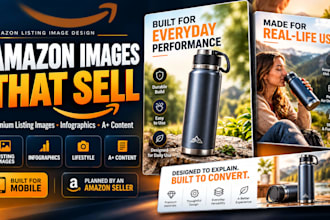 design amazon listing images, product infographics and a plus content