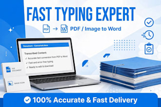 be your fast data entry and copy typing expert