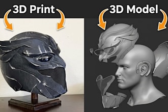 create custom 3d cosplay armor, helmets, props, and print ready stl files