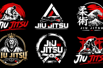 design a professional sports, martial arts, grappling MMA jiu jitsu logo