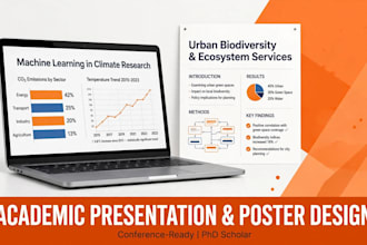 design a professional academic presentation or research poster