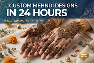 design custom bridal arabic and modern mehndi henna designs