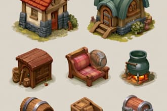 create 2d game environment concept art and illustration