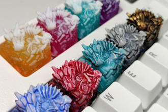 deisign custom 3d artisan keycaps for mechanical keyboards with 3d printable stl