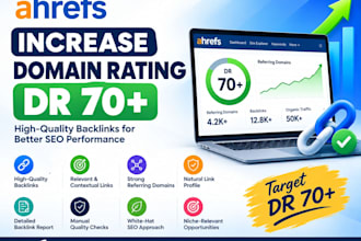 increase domain rating dr 70 ahref