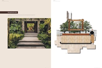 create a interior design mood board and furniture selection