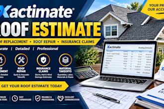 xactimate roof estimate, roof replacement, roofing takeoff, insurance estimate