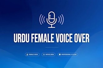 do professional urdu female voice over