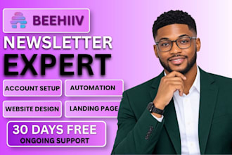 design beehiiv newsletter create beehiv landing page beehive email automation