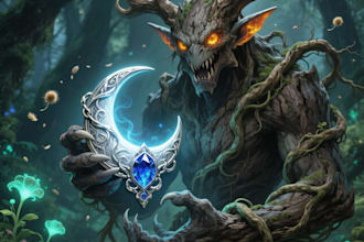 draw and design a fantasy character item and monster