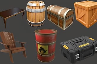 create custom 3d game props and game ready assets for unreal engine and unity