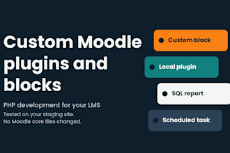 develop custom moodle plugins and blocks for your lms