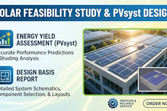 do solar feasibility study pvsyst energy yield assessment, design basis report