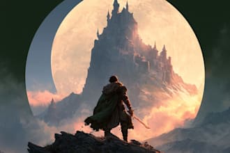 design epic fantasy cover art for your song or album