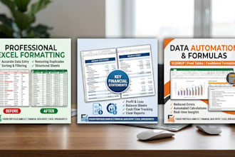 handle accurate financial data entry and excel formatting