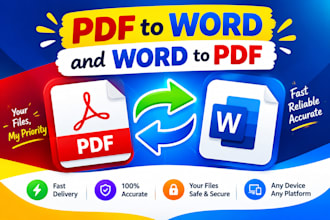 convert PDF to word and word to PDF