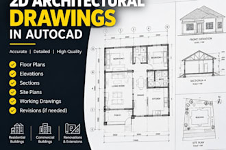 make 2d architecture drawings in autocad