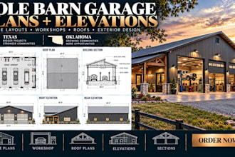 design pole barn garage plans and elevations in texas, oklahoma