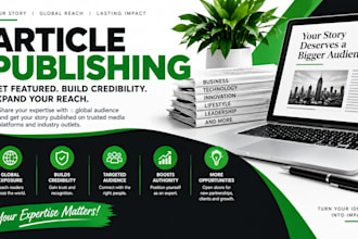write and publish your article on major media publication outlets