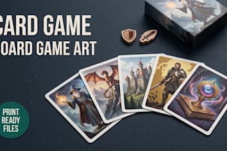 design card game illustration board tarot template tuck dieline packaging volset
