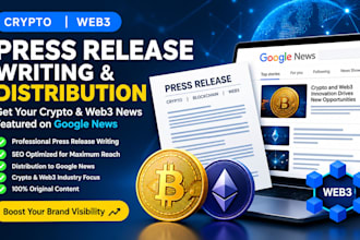 write a crypto web3 press release and distribute to google news