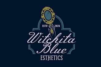 do dark academia vintage logo for esthetician small business