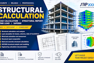 do structural calculation load calculation structural report wind load sap2000