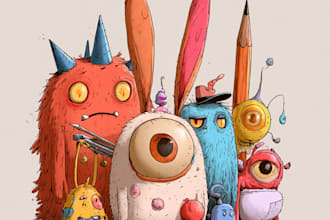 illustrate custom clip art and stickers
