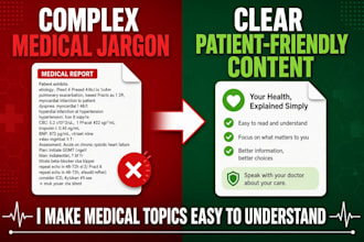 write SEO medical and health blog posts in simple language
