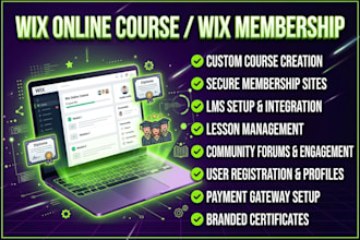 do wix studio website redesign, membership website, crm members area wix course
